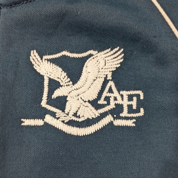 American Eagle Outfitters Men Vintage Retro Fit Dark Blue Sweatshirt Full Zip S - Picture 6 of 11